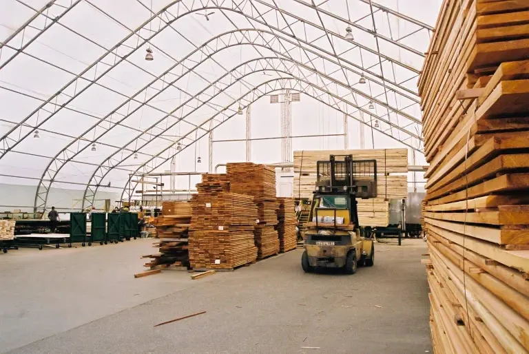 Inside the Coldstream Lumber mill — Titan planer